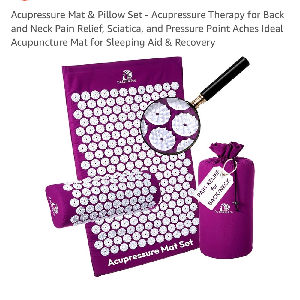 Pro Source Purple Acupressure Mat & Pillow Set